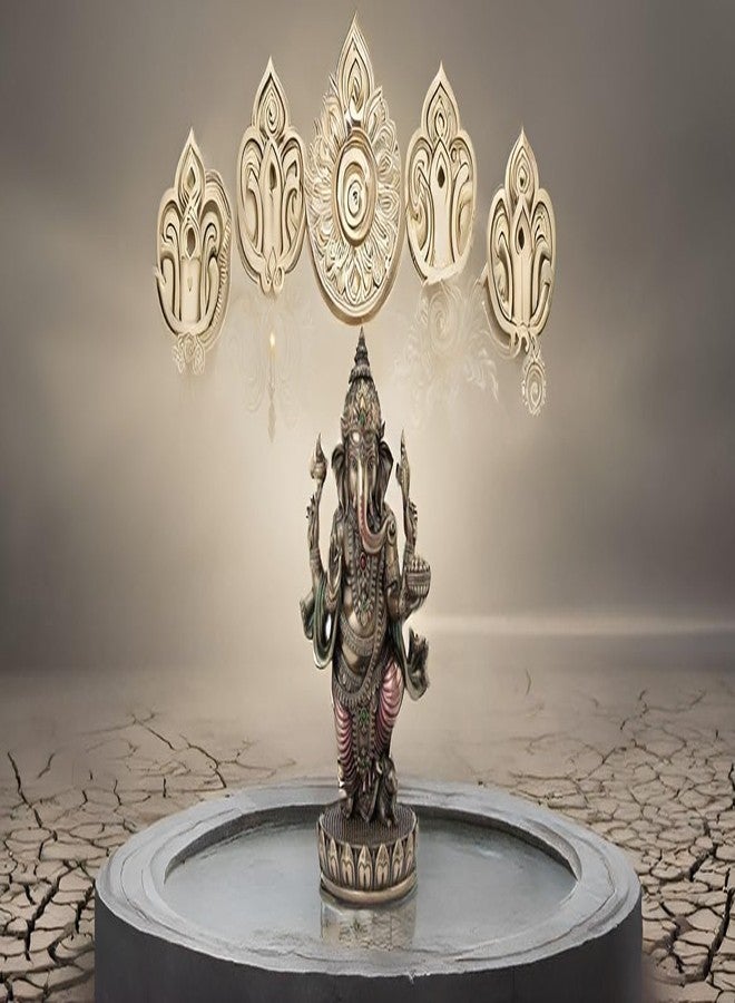 JFSM INC Standing Ganesh (Ganesha) Hindu Elephant God of Success Statue, 7 1/2-inch - Image 2